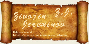 Živojin Jereminov vizit kartica